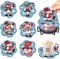 6 Pcs Diamond Art Coasters Kits with Holder – Christmas Snowman 5D Diamond Painting Coaster Set with Cork Pads for Adults & Beginners, DIY Gem Art Craft Supplies